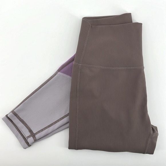 Wilo The Label Color Block (Mauve) 7/8  Leggings Size Small - Picture 3 of 9
